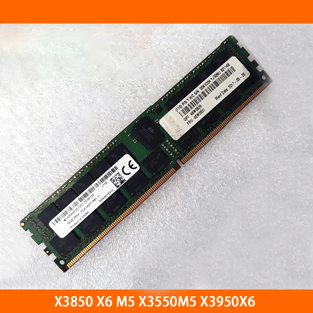 

1PCS Server Memory For IBM X3850 X6 M5 X3550M5 X3950X6 46W0829 46W0831 00NV204 16GB DDR4 PC4-2400T-R 19200 2RX4 ECC REG