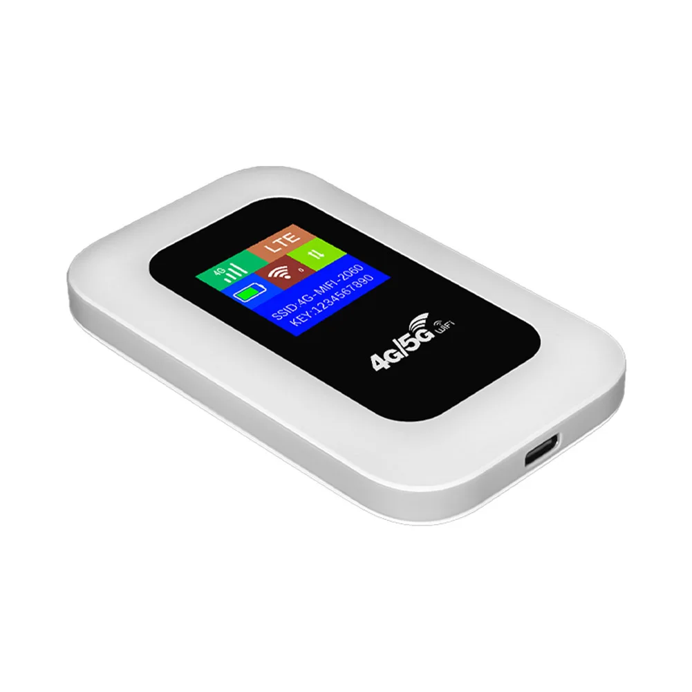 Router WiFi Saku 4G Hotspot Seluler Portabel 150Mbps Router Nirkabel 4G LTE Modem MiFi 2100mAh dengan Slot Kartu SIM Cakupan Luas