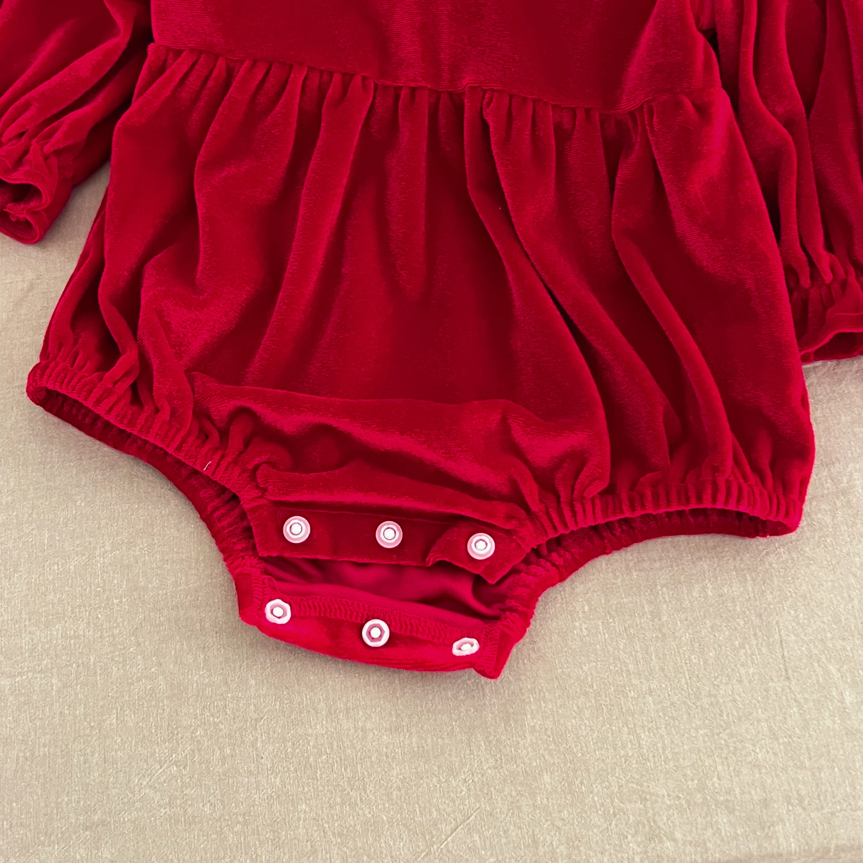 0-3Y Weihnachten Strampler Neugeborenen Kinder Baby Mädchen Rot Strampler Süße Rote Spitze Prinzessin Infant Neue Baby Mädchen Strampler kleidung – Detail 8