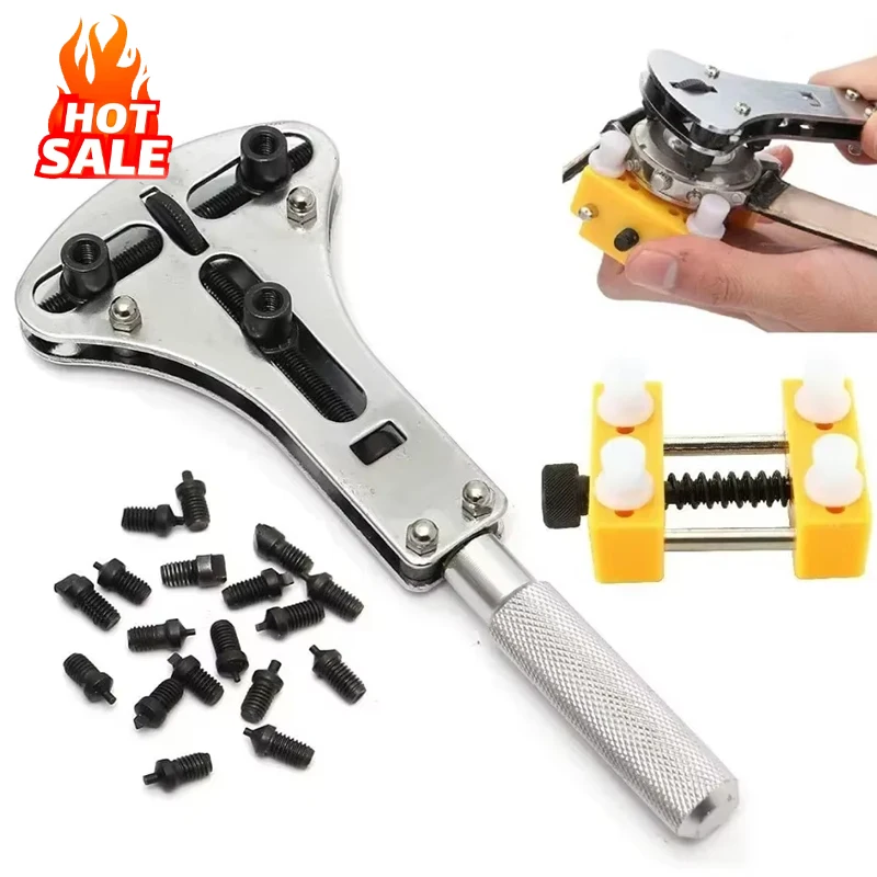 Watch Repair Tool Waterproof Screw Adjustable 3 Claws Back Case Opener Wrench Remover Watch Battery Press Closer Wrench