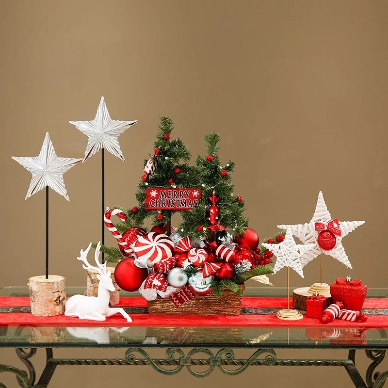 Christmas Table Flowers Desktop Theme Scene Layout Decoration Ornaments