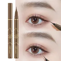 Silky Smooth Matte Brown Liquid Eyeliner Waterproof Sweatproof Lying Silkworm Pen Natural Eye Makeup Women Beauty Cosmetic Cheap