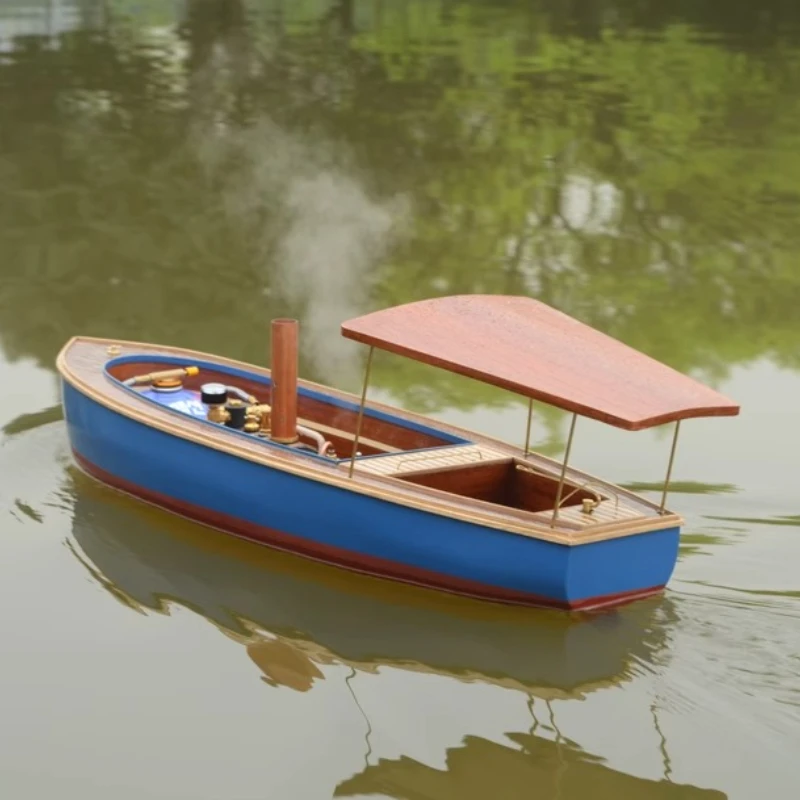 

1/50 Fully Simulated Steam Powered Yacht Model Fiberglass Hull DIY Assembly Kit Dynamic Retro Steam Boat Collection Toy