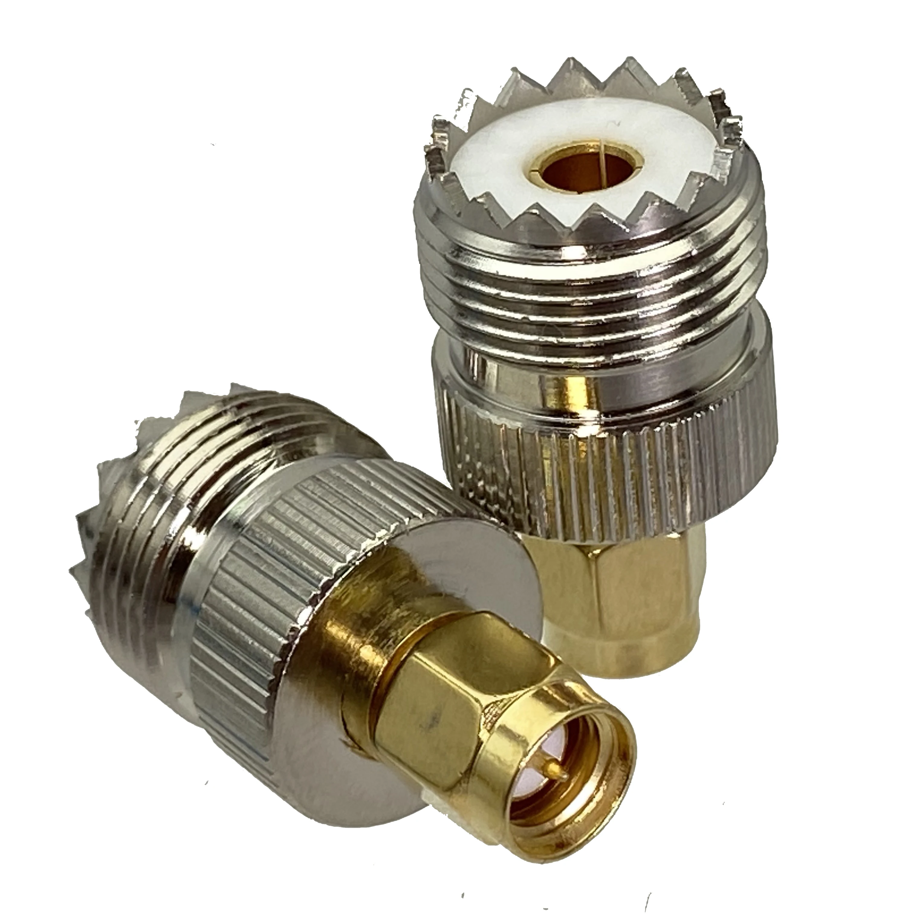 1Pcs UHF SO239 PL259 to SMA Male Plug&Female Jack RF Coax Adapter Connector Wire Terminals Straight