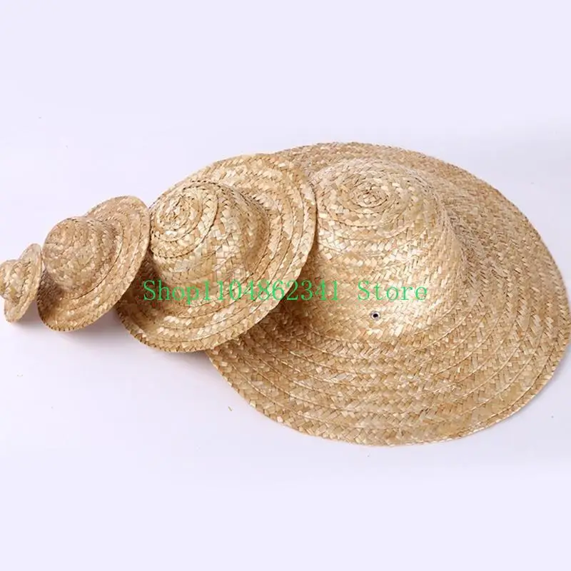 652F Cool Artistic Hat for Art Lovers DIY Painting and Embellishing Wheat Straw Hat