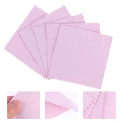 100 Pcs Glasses Cleaning Cloth Silver Wiping Supply Pink Phone Screen Microfiber for