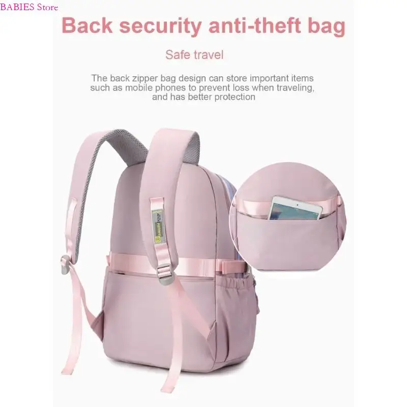 

C9GB Backpack Large Capacity Bookbag for Teen Student Pendant Travel School Bag