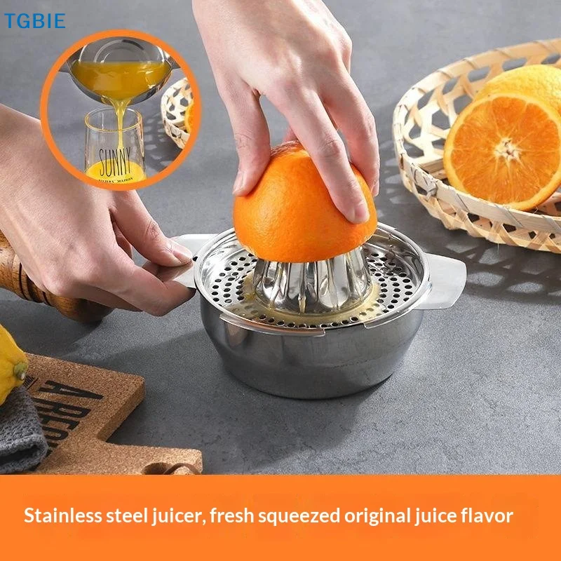 [TL]【TL】Stainless Steel Juicer Household Manual Juicer Lemon Orange Lemon Squeezer Press Type Juicer Fruit Juice Homemade Tool