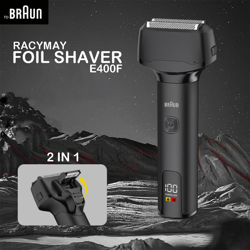 TOBRAUN-Rasoir Électrique Original 5400s pour Homme, Tondeuse à Barbe, Machine à Raser Portable, Rasoir Alternatif