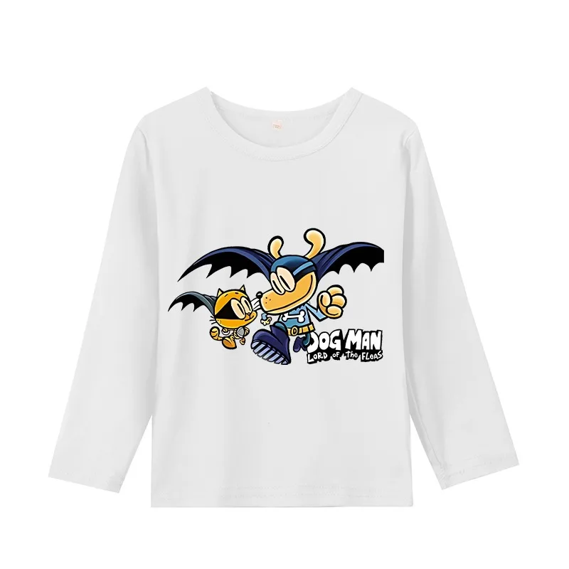 犬男長袖スウェットシャツ漫画プリントアウトドアウェアトップス Tシャツかわいい女の子男の子服薄い O ネック衣装服ギフト