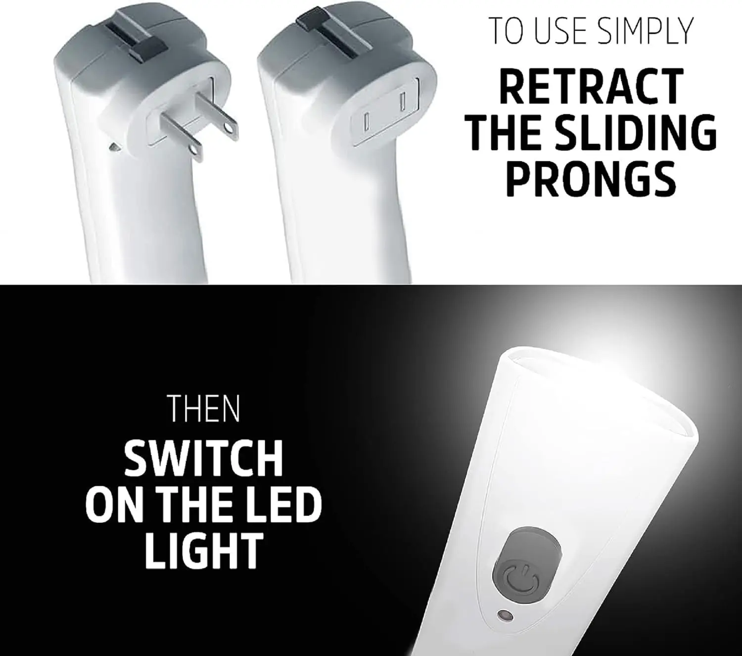 Torce LED ricaricabili con accensione automatica per interruzione di corrente, kit di emergenza domestica, luce notturna (confezione da 6)