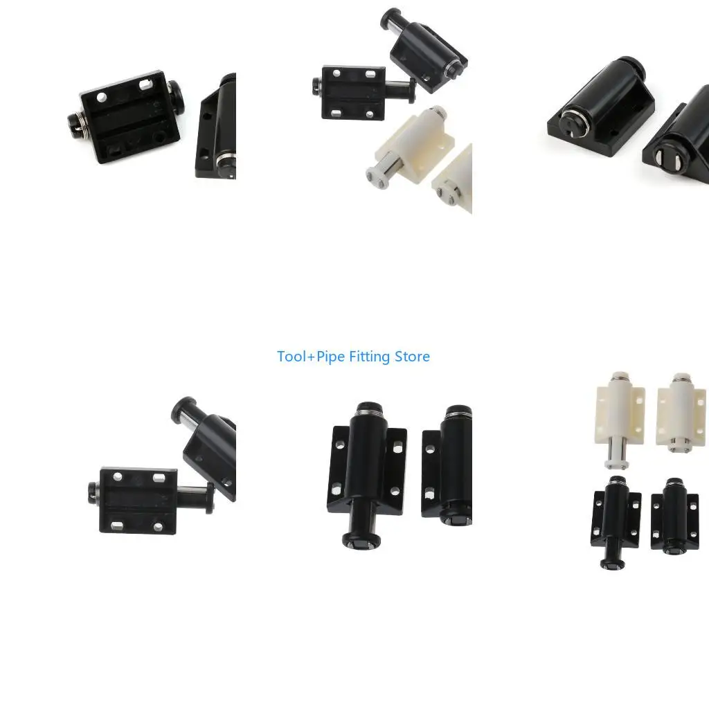 F92B 2 Pcs Invisible Door Lock Push for Latch with Mute Automatic Pop-up