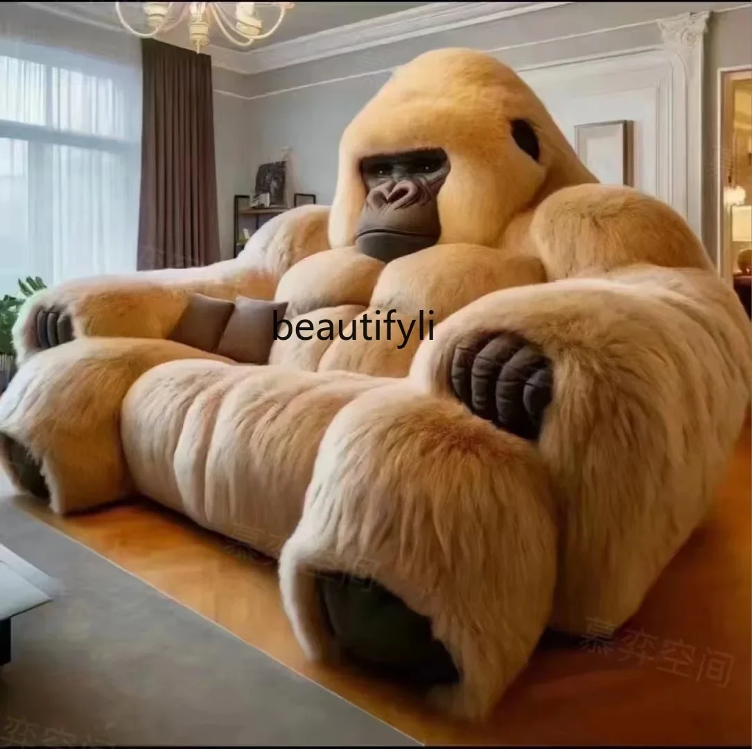 Gorilla animal designer cartoon sofa villa two-dimensional diamond sofa haute couture light luxury