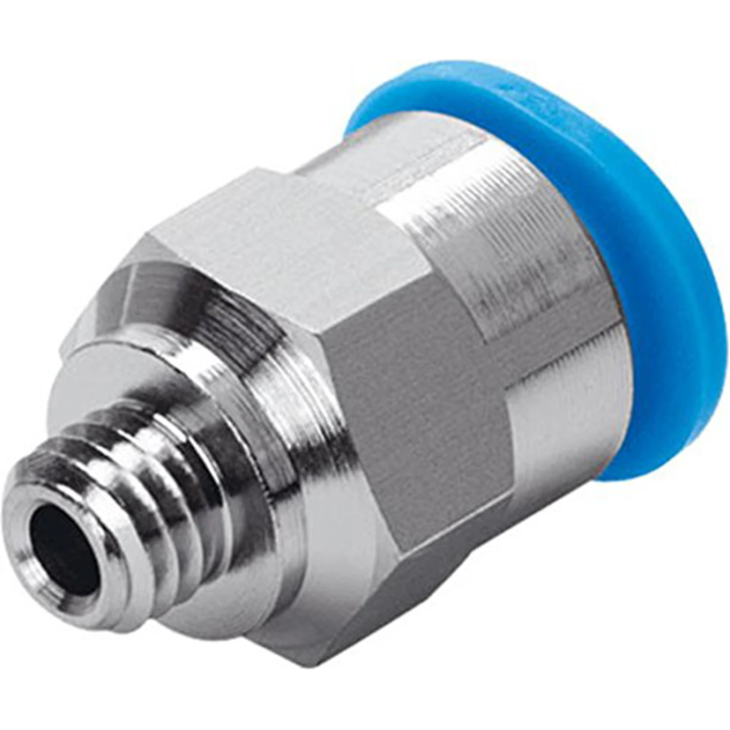 Festo 153304 QSM-M5-4 Push-in Fitting, Nickel Finish, 2.2 mm Inside Diameter Order in Multiple of 10