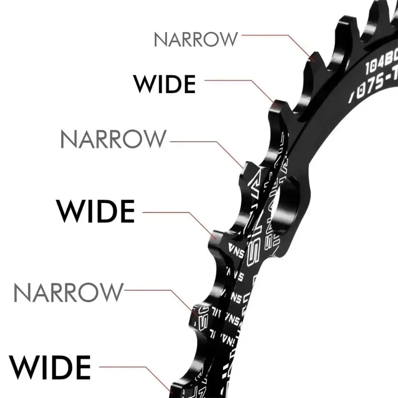 Round/Oval crown Narrow Wide 104 bcd Bicycle Chainwheel 32T/34T/36T/38T/40T/42T MTB Mountain Bike Crankset Chainring