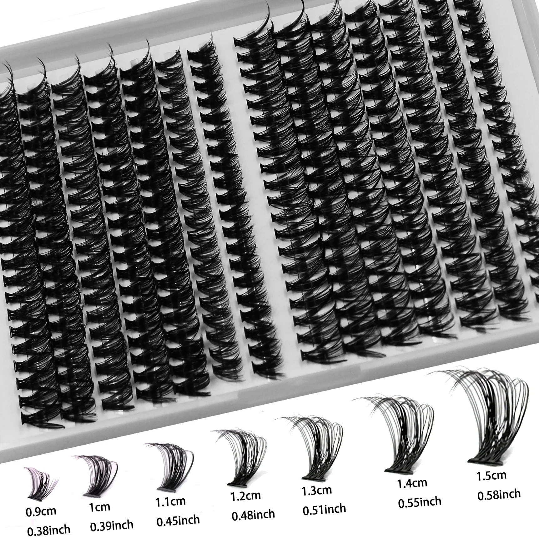 30D/40D Individual Lashes 280pcs Cluster Lashes DIY Lash Extension 9-15mm Mix Length, Wispy Cluster Reusable False Eyelashes