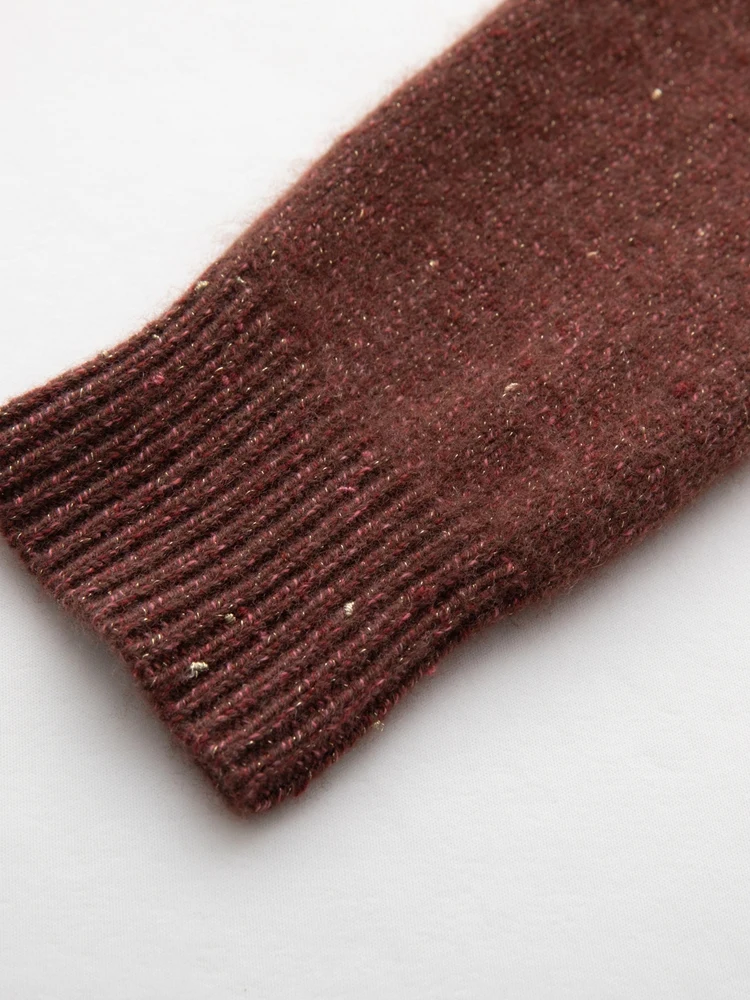 بيع خارج بيع 100% سترة الكشمير المعنقة الياقة المدورة البلوز نمط فضفاض الكشمير تريكو الخريف الشتاء سميكة لينة الملابس الدافئة