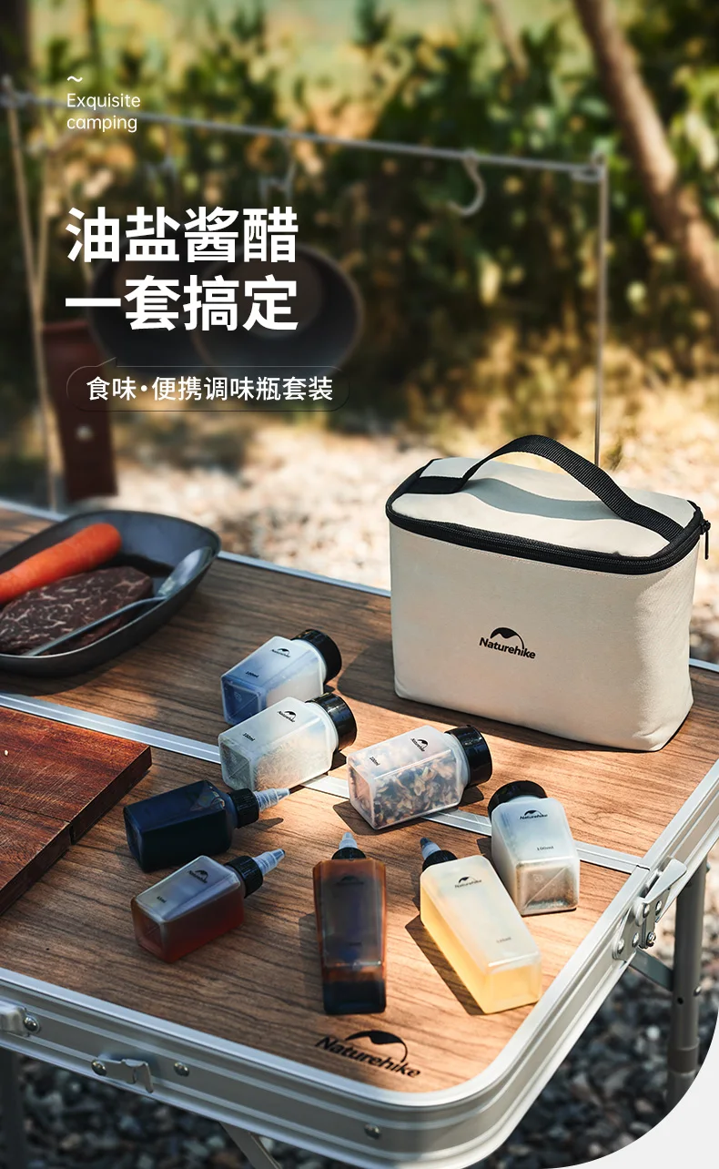 Naturehike Gewürzglas, 8-teilig, Gewürzbehälter-Set, tragbar, für Picknick im Freien, Gewürzflasche, Camping-Kochgeschirr-Set, Gewürzflasche – Detail 16