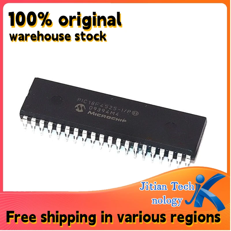 100% original inventory 1PCS PIC18F4525-I/P PIC18F4525 DIP40 Microcontroller chip Channel direct sales