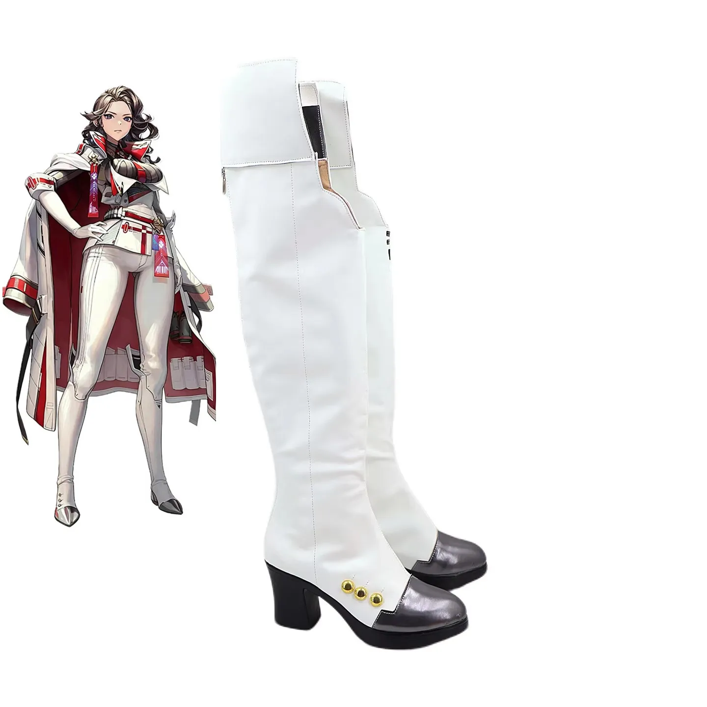 GODDESS OF VICTORY: NIKKE Ingrid Cosplay Shoes Boots Halloween Costume Accessory Prop