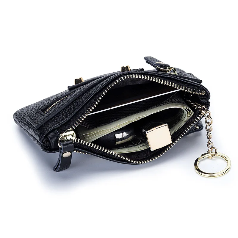 2025 رائجة البيع جلد طبيعي محفظة نسائية للعملات المعدنية المرأة قصيرة السائق نمط المحفظة متعددة الوظائف المفاتيح حقيبة المال العصرية