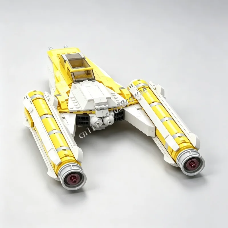 MOC Sci-Fi Space Fighter Set 3 Color Versions Space Battle Vehicle Model Custom Puzzle DIY Assembly Education Toy Festival Gift