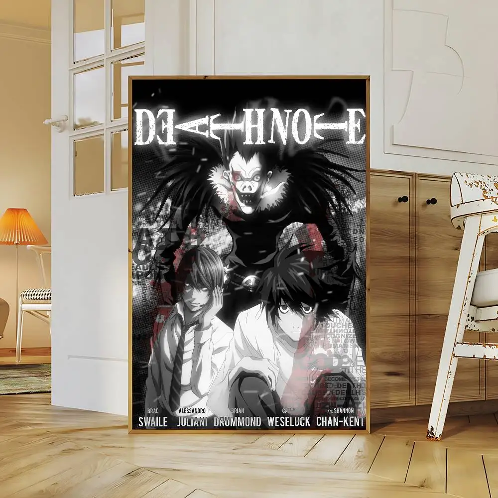 أنيمي مذكرة الموت DN L Vintage الملصقات لزجة الرجعية كرافت ورقة ملصق DIY غرفة بار مقهى Kawaii غرفة ديكور