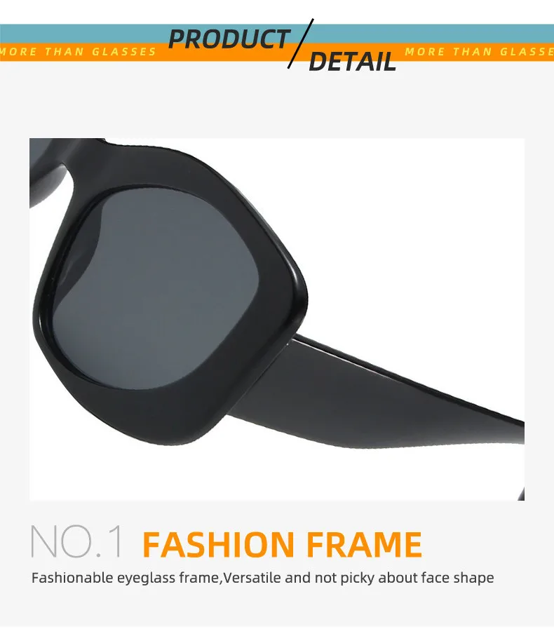 Vintage UV400 Unregelmäßige Schutzbrille Sport Sonnenbrille Y2K Shades Übergroße Sonnenbrille Wrap Around für Damen und Herren mit Metallscharnier – Detail 11