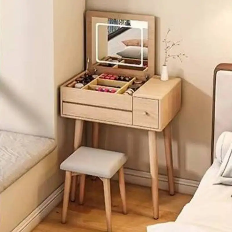 

Women Wood Vanity Table Bedroom Makeup Storage Drawers Cosmetics Dressing Table Luxury Mesa De Maquillaje Lounge Suite Furniture