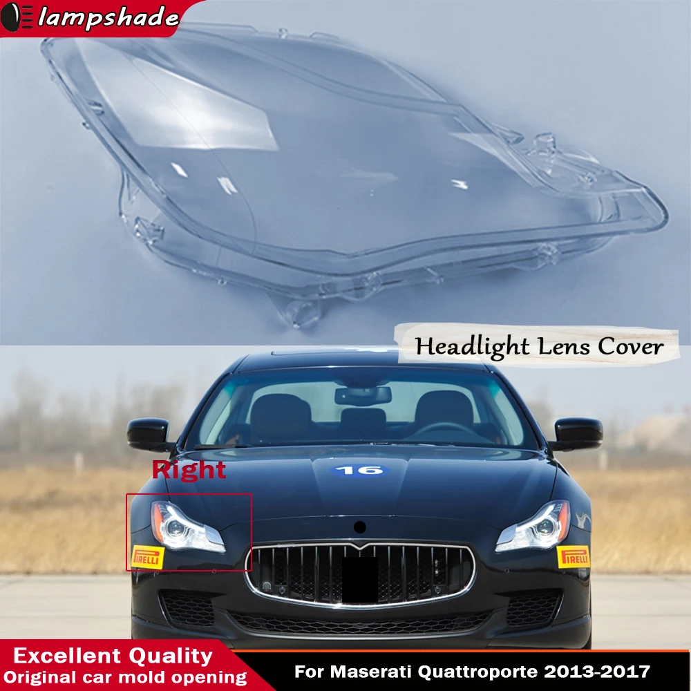 Headlamp Cover Transparent Lampshade Headlight Shell Replace Original Lens For Maserati Quattroporte 2013 2014 2015 2016 2017