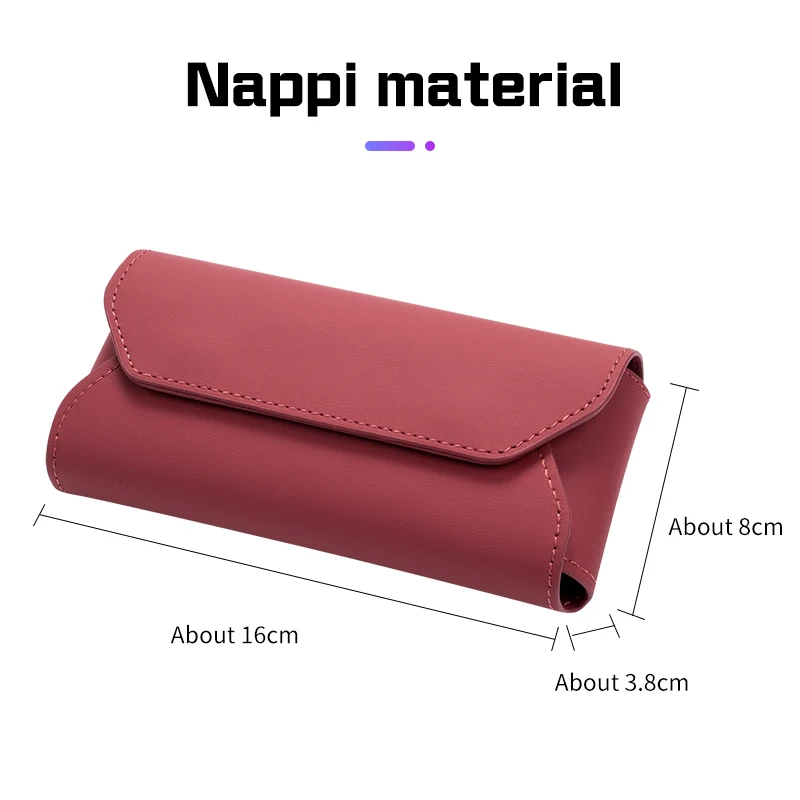 Car Glasses Case Portable Leather For Baic x55 x35 X65 x75 ii evo 5 Beijing bj40 bj80 u7  Car Eyeglasses Storage Box Accessories