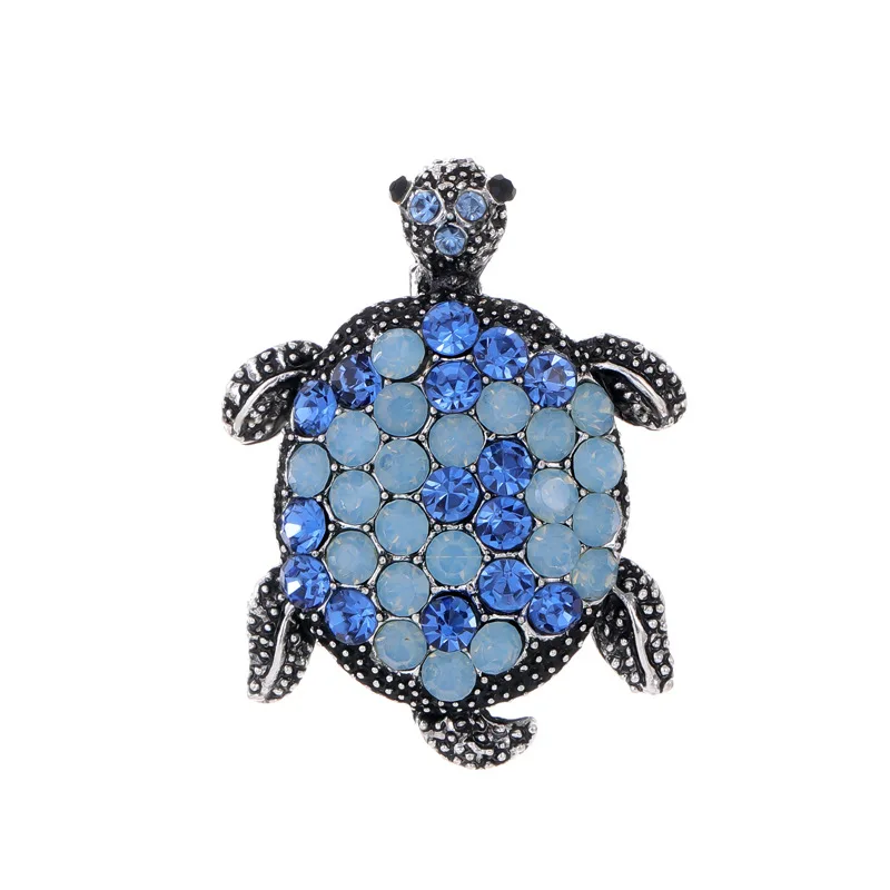 Creative Colorful Turtle Brooches for Men and Women, Rhinestone Crystals, Animal Pins, Jewelry Accessories, Gifts, New Arrivals