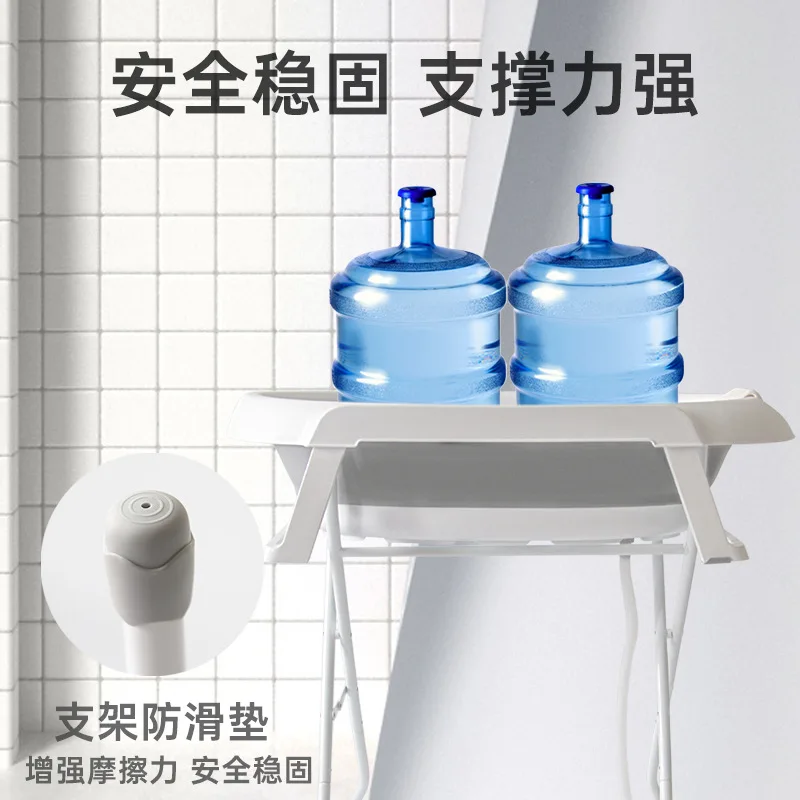 No Bending Pet Folding Bath Cat Puppy Bath Tub Raised Shelf Bracket Bathtub