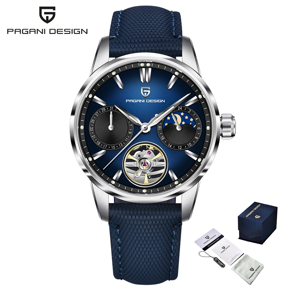 Pagani Design 2025 Nieuwe 41 MM Luxe Automatische Mechanische herenhorloge Roestvrij Staal 100 m Waterdicht Pilot Horloge reloj hombre