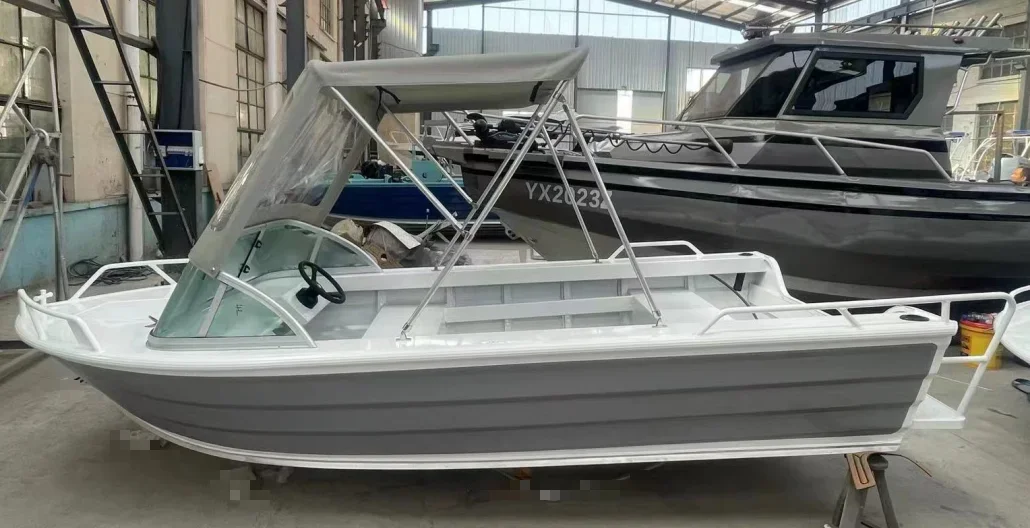 High Performance 14ft Aluminum Jon Boat for Fishing Flat Bottom 1448 Sailing Yacht with Outboard Engine