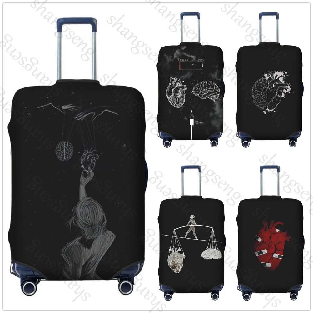 Organ heart line art Thicken Luggage Cover Elasticity Trolley dust cover Suitcase Protection Cover For 18-32 in Suitcase Case