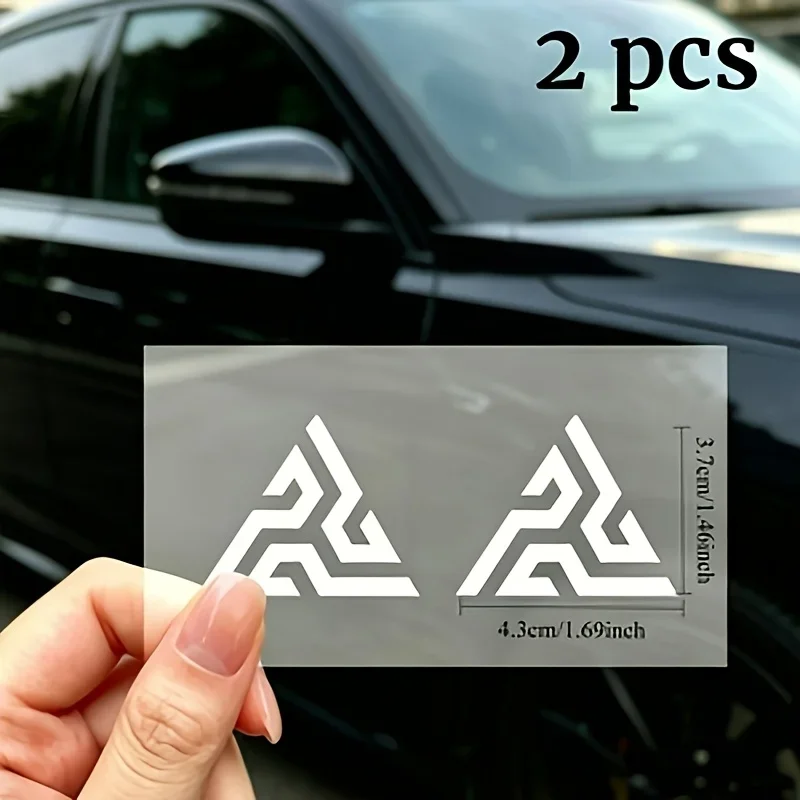 2Pcs Abstract Geometric Vinyl Stickers Minimal Sacred Geometry Decals Waterproof Endless Knot Sphere Triangle Pattern Decor