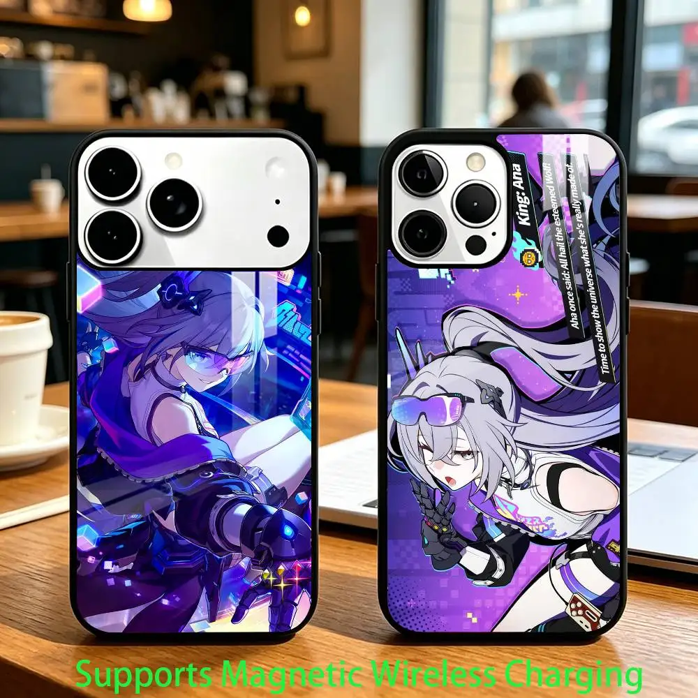 S-Si-lv-er Wolf LV.999 HSR Phone Case For iPhone 18 17,16,15,14,13,12,Plus,Pro Compatible with magnetic wireless charging
