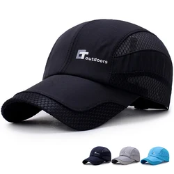 Quick Dry Baseball Cap Outdoor Sports Mesh Breathable Hat For Men Portable Hiking Fishing Sunbonnet Golf Adjustable Cap