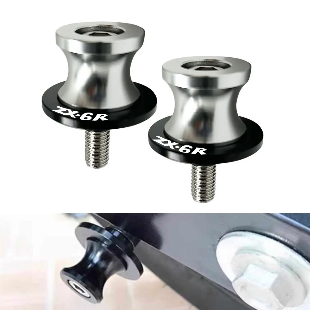 

Fit For Kawasaki ZX6R ZX636 250SL Z1000SX ZX10R Motorcycle Swingarm Spools Slider Swing Screw Sliders Spools Stand Arm 10MM