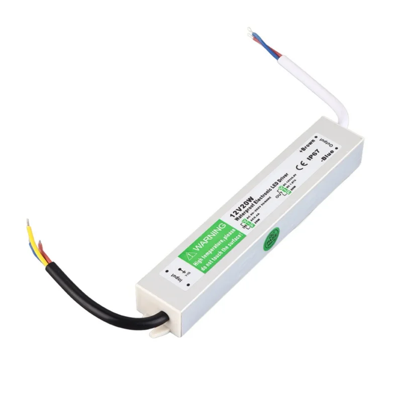 12V 20W Outdoor Waterproof LED Power Supply LED Driver Switch Power Supply Eletrical Parts