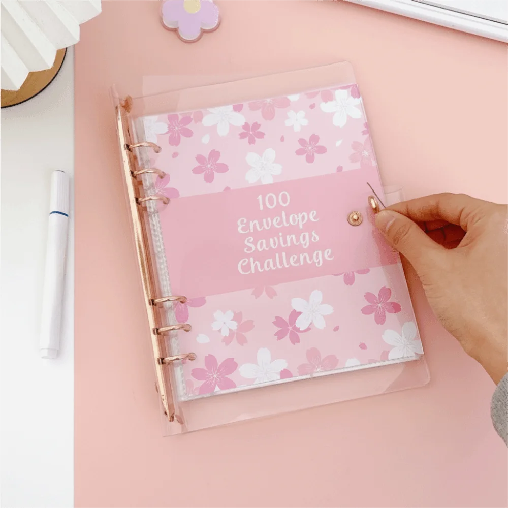 

Financial Management 100 Envelope Savings Challenge Money Saving Loose-Leaf Binder Saving Money Binder 100 Envelope PVC