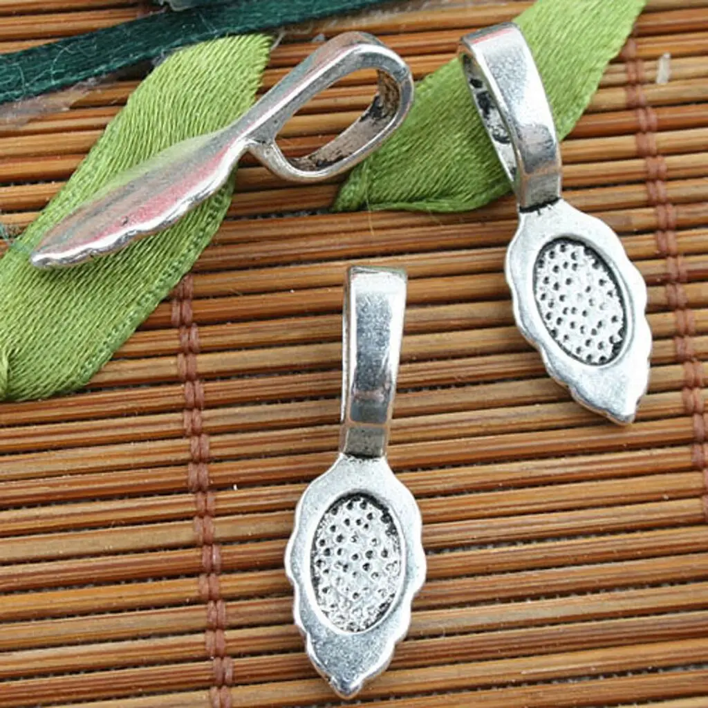 20pcs 26x8m ,hole:6x5mm Alloy metal Tibetan Silver color texture pattern charms EF0130