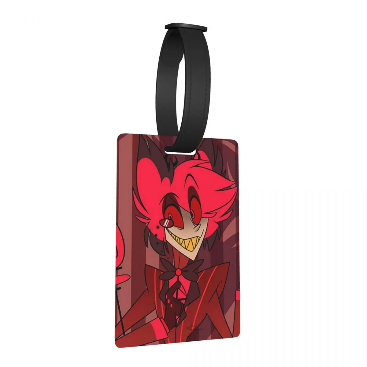 

Creative Alastor Hazbin Hotels Anime Luggage Tags Suitcase Travel Portable Baggage Boarding Tag Label Holder ID Name Address