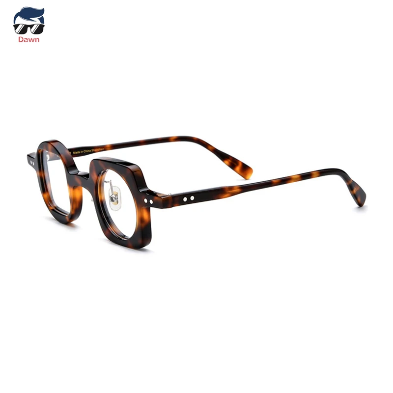 

Негабаритная оправа для очков унисекс с геометрическим рисунком, шикарная ацетатная оправа с леопардовым принтом для мужчин и женщин, готовая к рецепту, модная уличная одежда