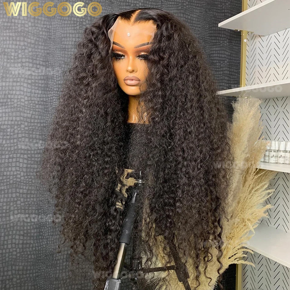 

Wiggogo 250 Density 30 40 Inch Deep Wave 13X6 Hd Lace Fontal Wig 13X4 Curly 100% Human Hair Water Wave Lace Front Wigs For Women