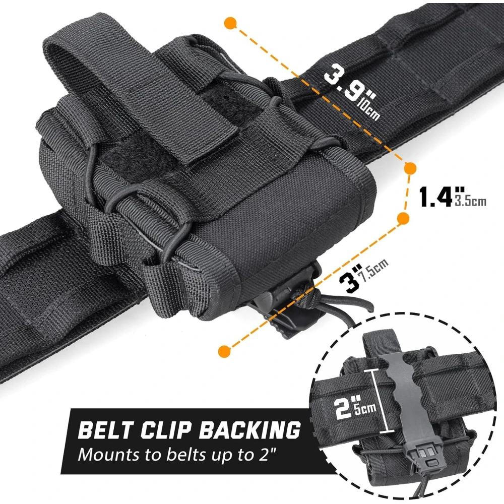 Molle Handcuff Holster, Handcuff Pouch for Duty Belt/Police Vest, Handcuffs Case Fit Asp/Hinged/Chain/Folding Rigid Handcuffs