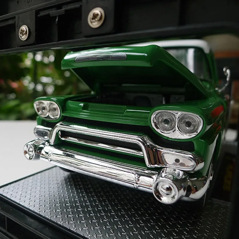 Modelo de coche de aleación de simulación StepSide Truck R70, decoración de camioneta, réplica de Metal fundido a presión, regalo para niño, coleccionable para adultos, 1958,1:24