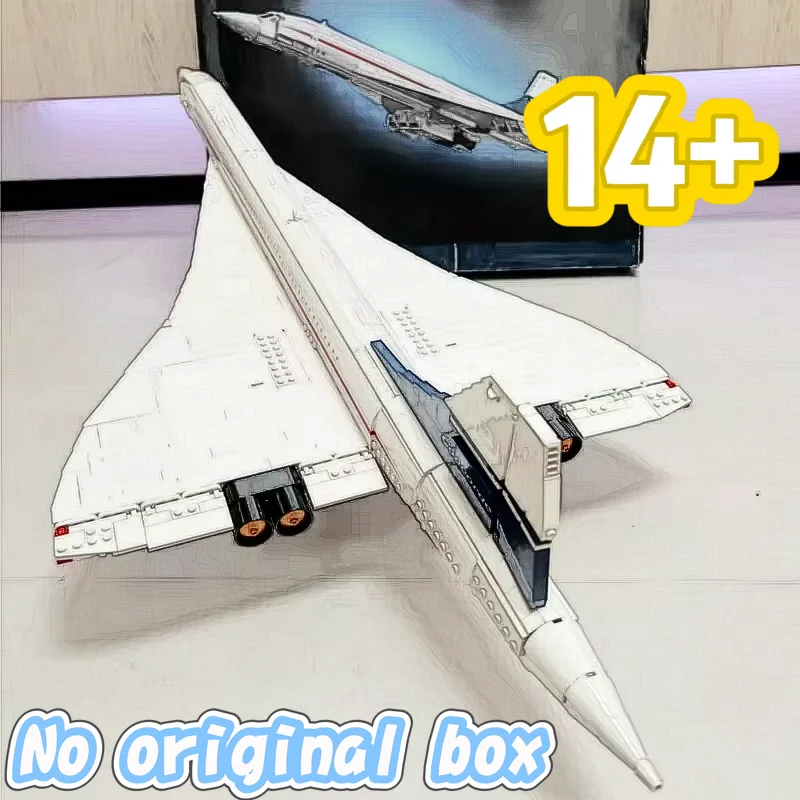 2083PCS NEW Concorde Airbus Famous Supersonic Commercial Passenger Airplane 10318 Assembly Bricks Model Set for Kids Adult Gifts