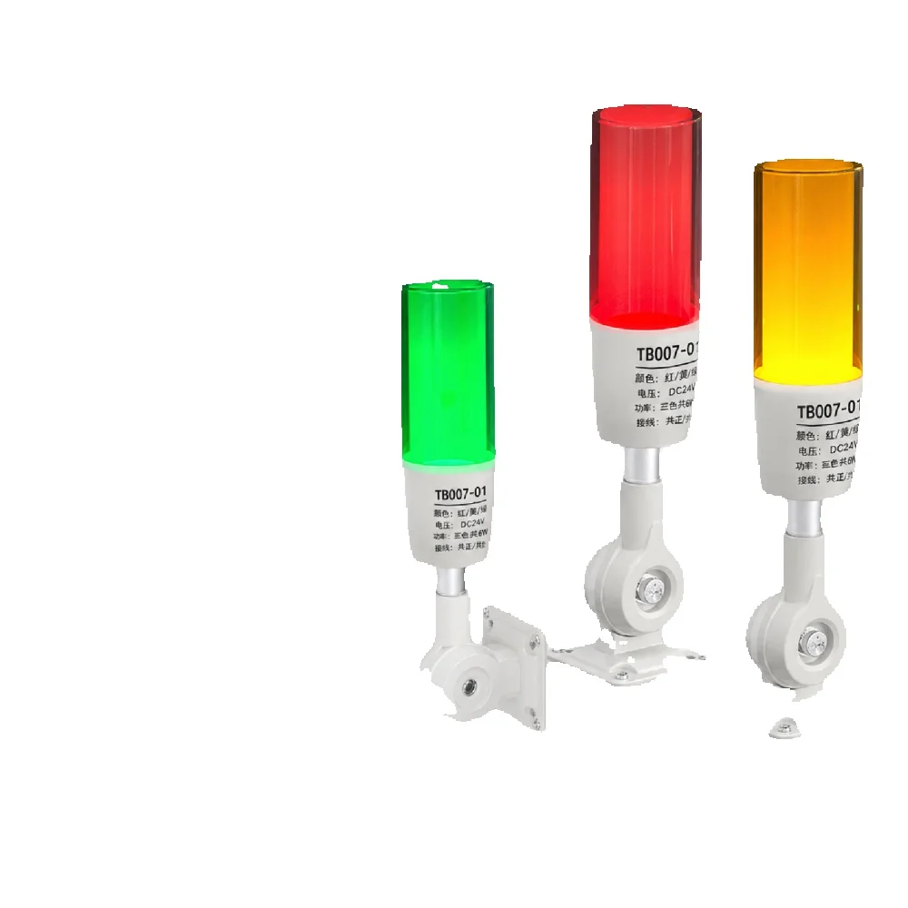 Stack Warning Lamp 24v Color Led Signal Tower Light With Buzzer For Equipment Steady Red Yellow Green Indicator